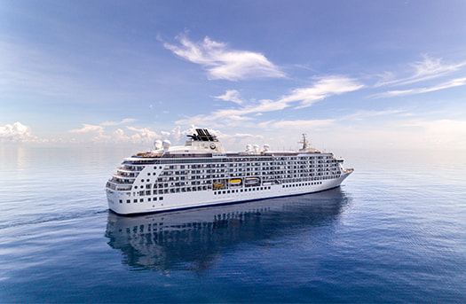 ship-th cruise ship in middle of ocean with clear skies