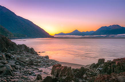 Coast at sunset